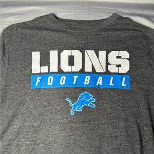 Mens NFL Detriot Lions Graphic Tee Gray